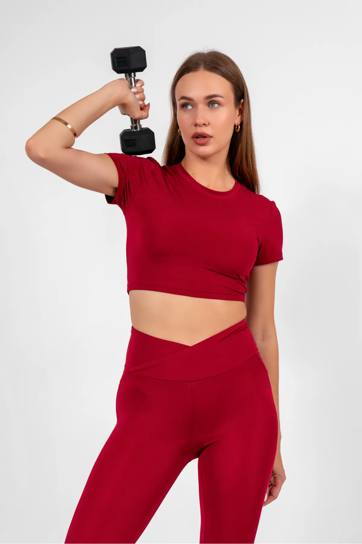 İspanyol Paça Tayt, Dikişsiz Külot ve Crop Body 3’lü Takım