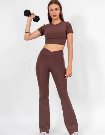 İspanyol Paça Tayt, Dikişsiz Külot ve Crop Body 3’lü Takım