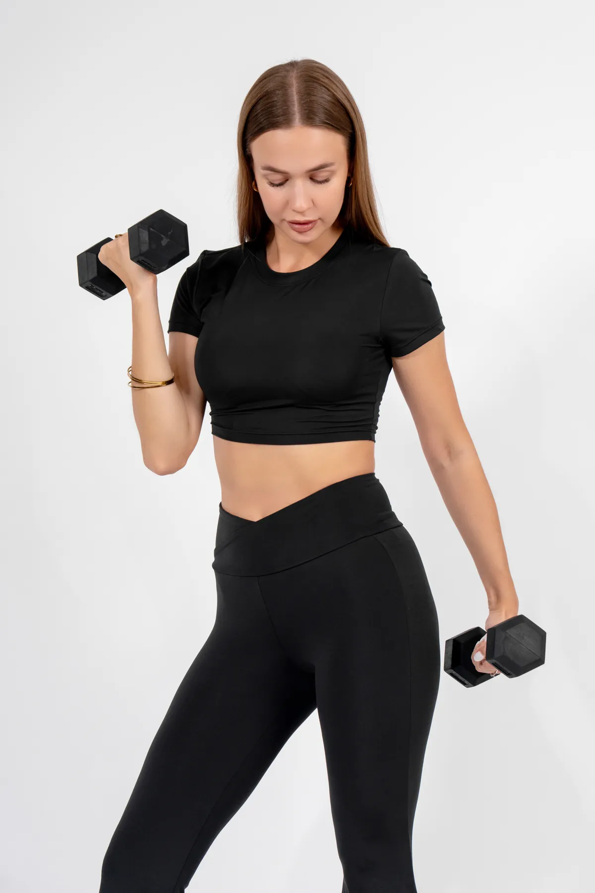 İspanyol Paça Tayt, Dikişsiz Külot ve Crop Body 3’lü Takım